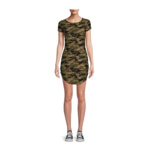 No Boundaries NEW Camo Mini T-Shirt Dress - Stretchy Shirttail Hem - Asst Sizes